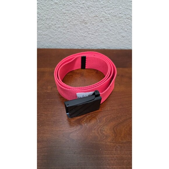 Adidas Red Woven Belt Black Metal Buckle Size OS - Picture 3 of 5